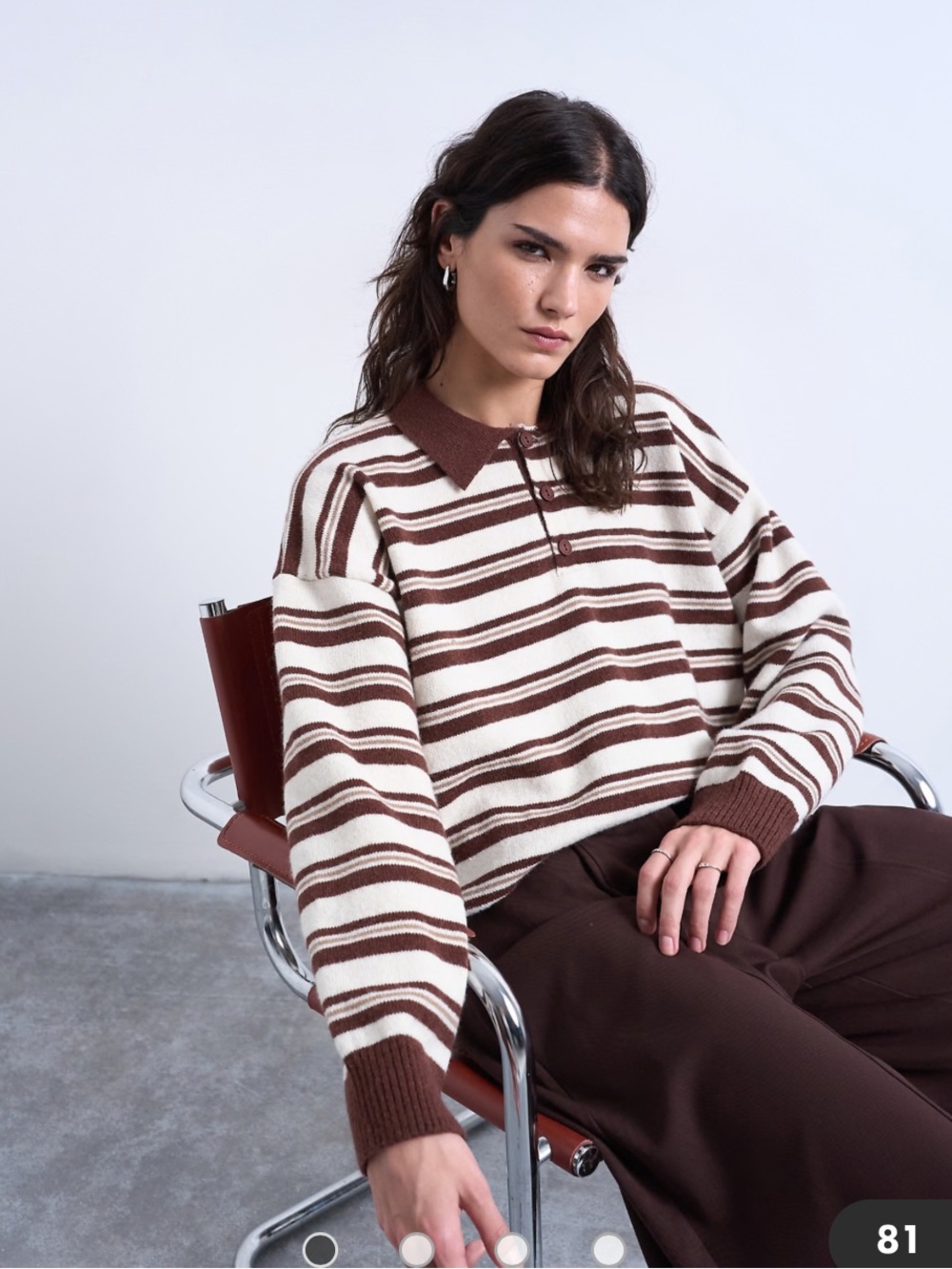 Topshop knit polo shirt in burgundy